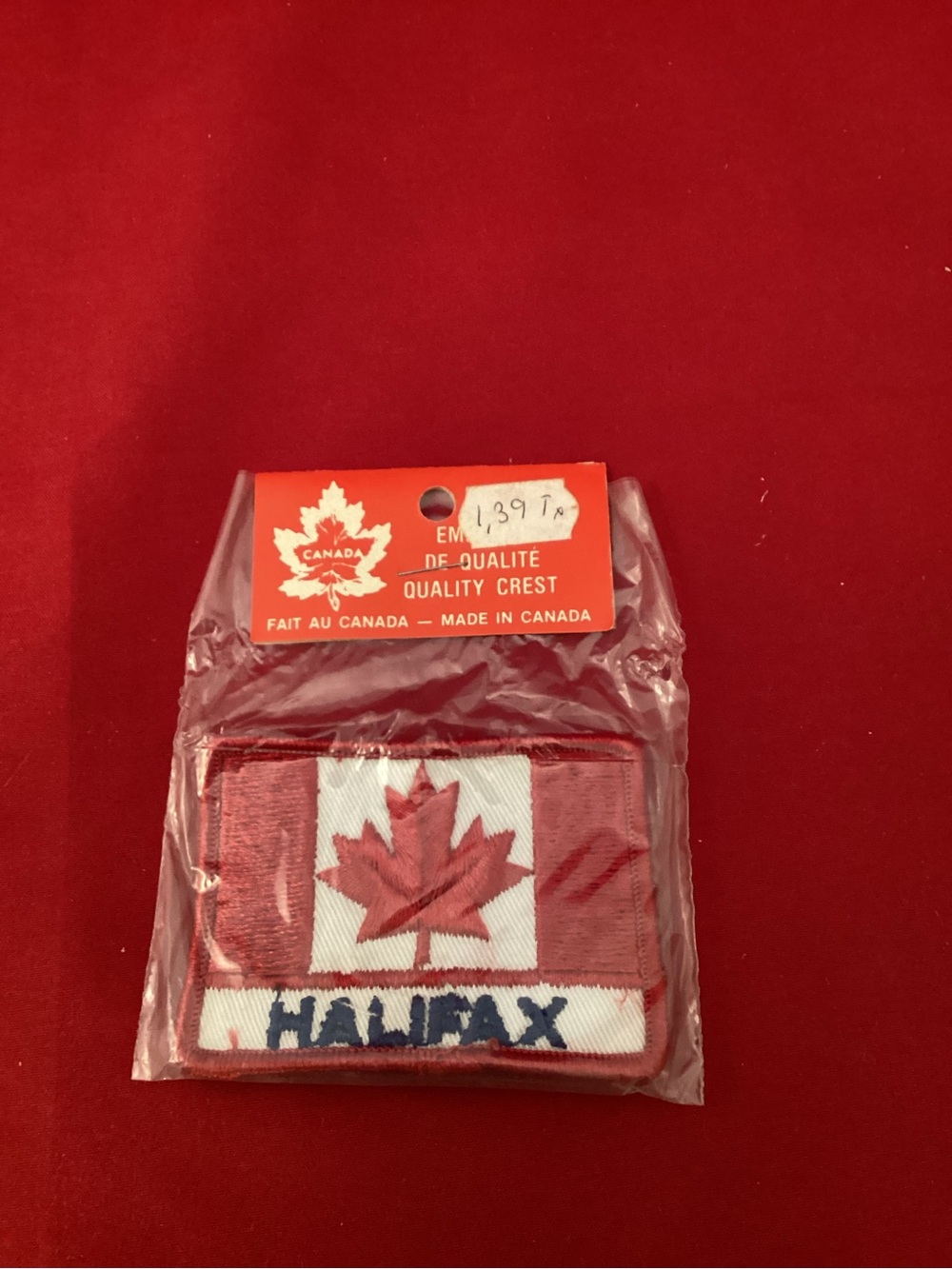 Canadian Flag Halifax Embroidered Patch